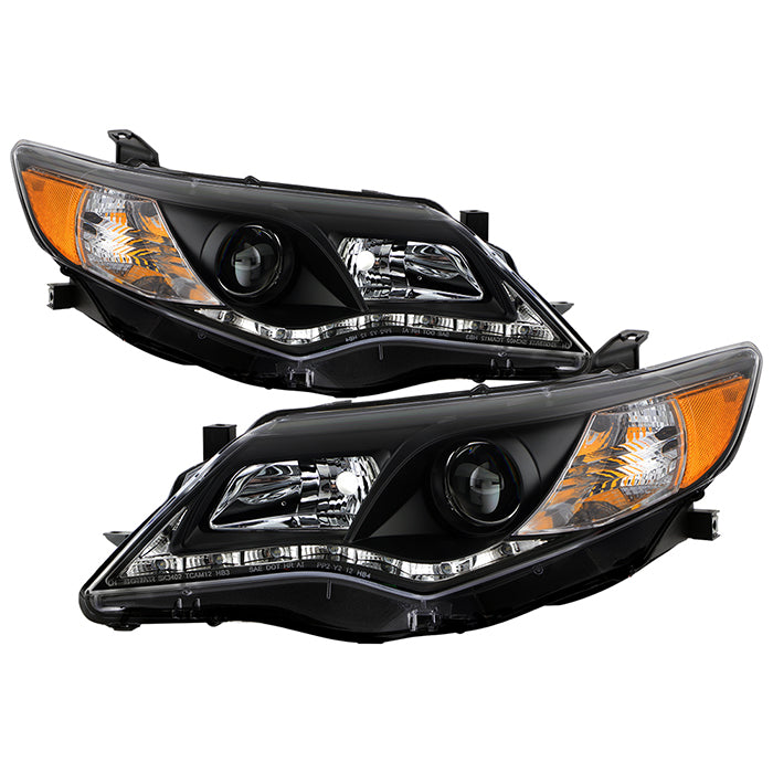 ( Spyder Signature ) Toyota Camry 12-14 Projector Headlights - DRL  - Black - High 9005 (Not Included - Low 9006 (Included)