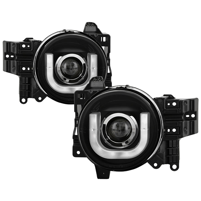 ( Spyder Signature ) Toyota FJ Cruiser 07-14 Projector Headlights - Halogen Model Only ( Not Compatible With Xenon/HID Model ) - 3D DRL LED - Black