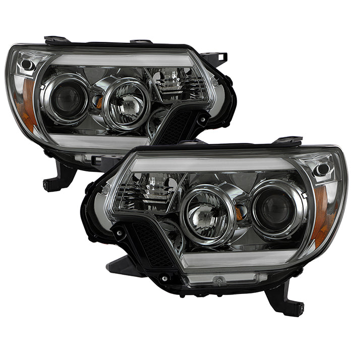 ( Spyder Signature ) Toyota Tacoma 12-15 Projector Headlights - Light Bar DRL - Smoke