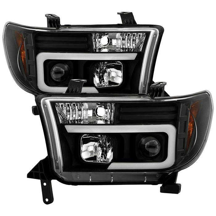 ( Spyder Signature ) Toyota Tundra 07-13 / Toyota Sequoia 08-13 Version 2 Projector Headlights - Light Bar DRL - Black