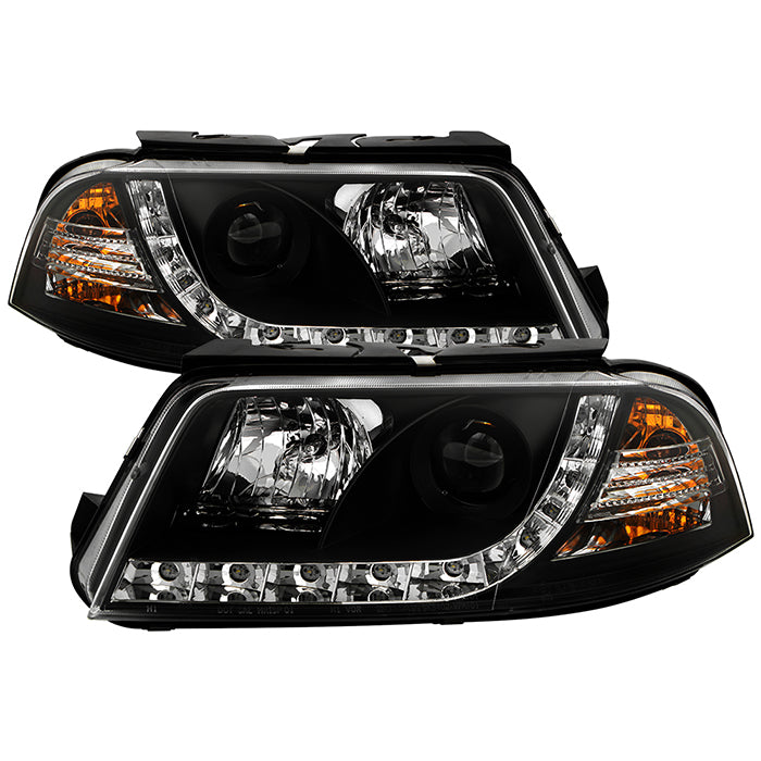 ( Spyder Signature ) Volkswagen Passat 01-05 Projector Headlights - DRL - Black - High H1 (Included) - Low H1 (Included)