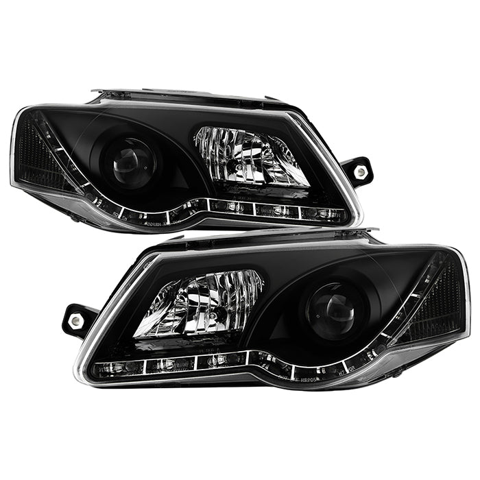 ( Spyder Signature ) Volkswagen Passat 06-08 Projector Headlights - DRL - Black - High H1 (Included) - Low H1 (Included)